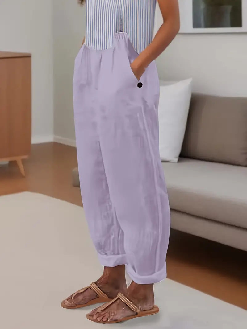 Sfrcord® Minimalistische, einfarbige, vielseitige Hose