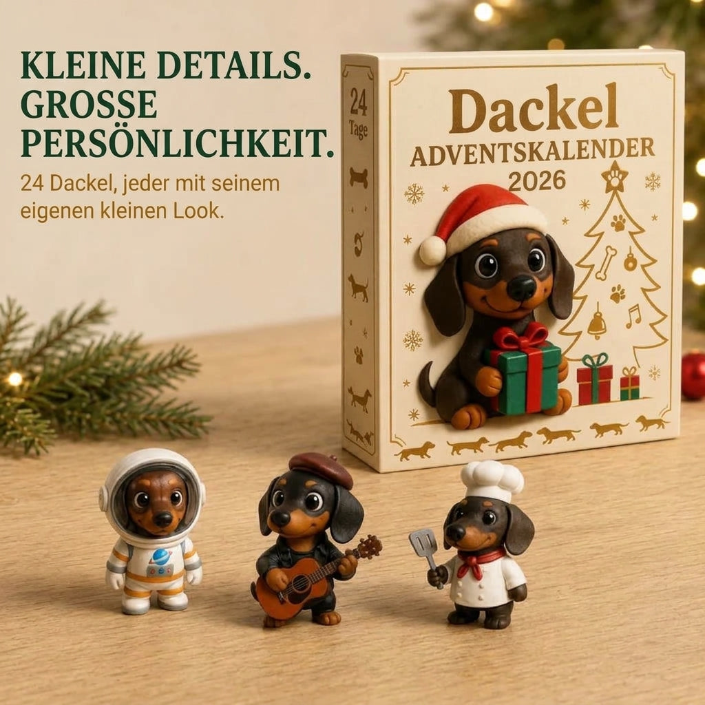 【Letzte Stunde – 50 % Rabatt】🎁2026 Dackel-Adventskalender – Überraschungsbox💕🐶