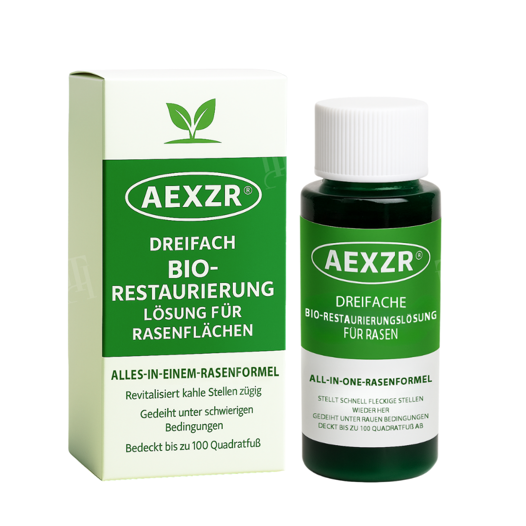 🌟 Offizieller Shop | AEXZR® Dreifache Bio-Restaurierungslösung für Rasen