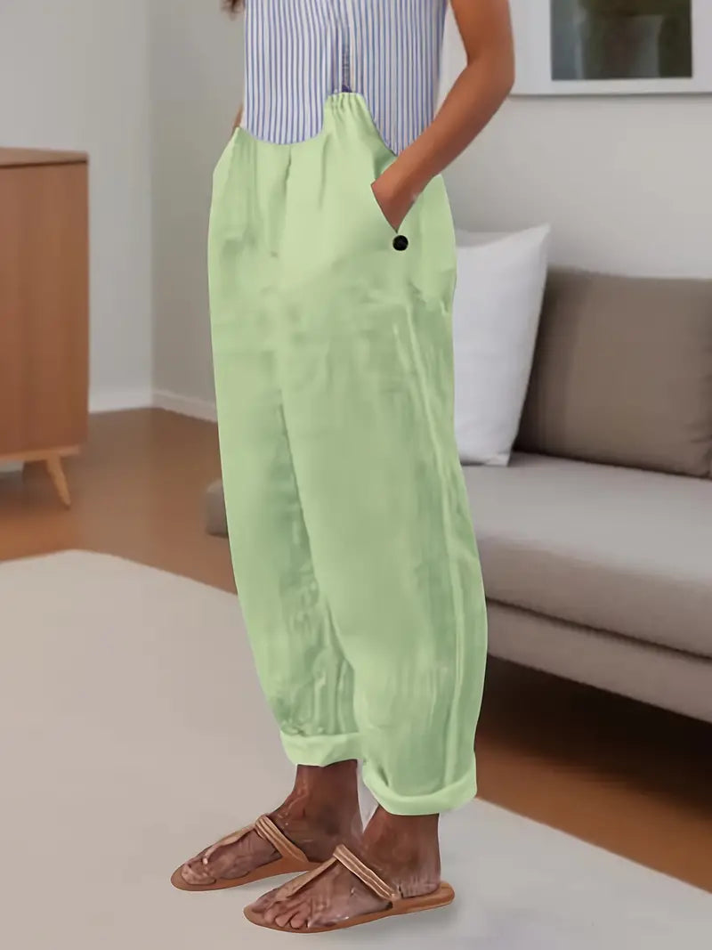 Sfrcord® Minimalistische, einfarbige, vielseitige Hose