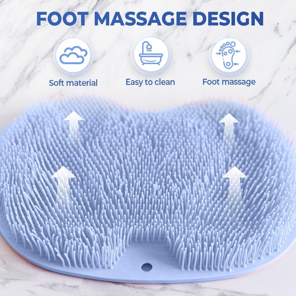 AEXZR® Duschpad für doppelte Verwendung: Peeling und Massage