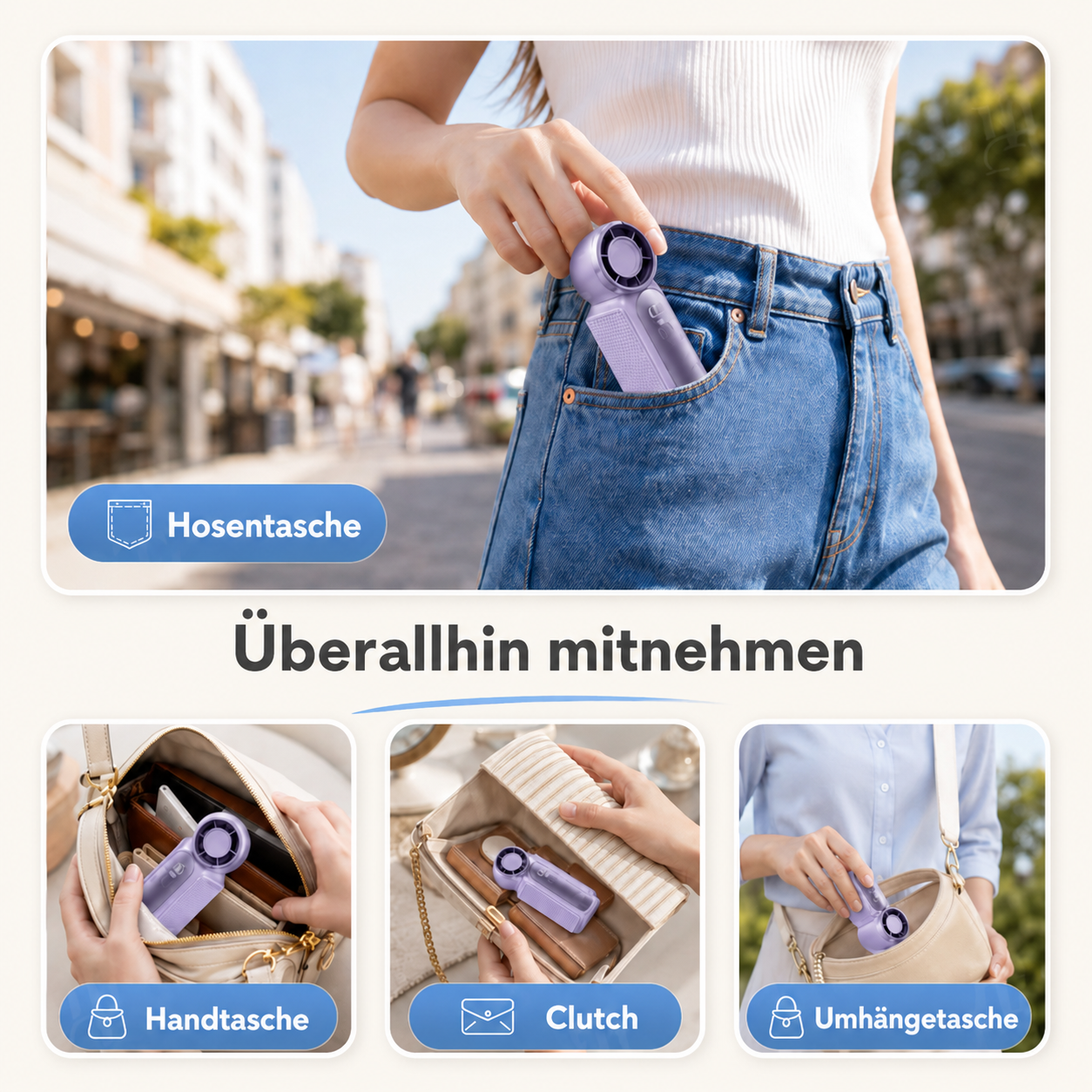 🏆 Neues Upgrade | RZXEA™ Taschengrober Handventilator