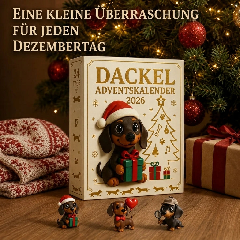 【Letzte Stunde – 50 % Rabatt】🎁2026 Dackel-Adventskalender – Überraschungsbox💕🐶