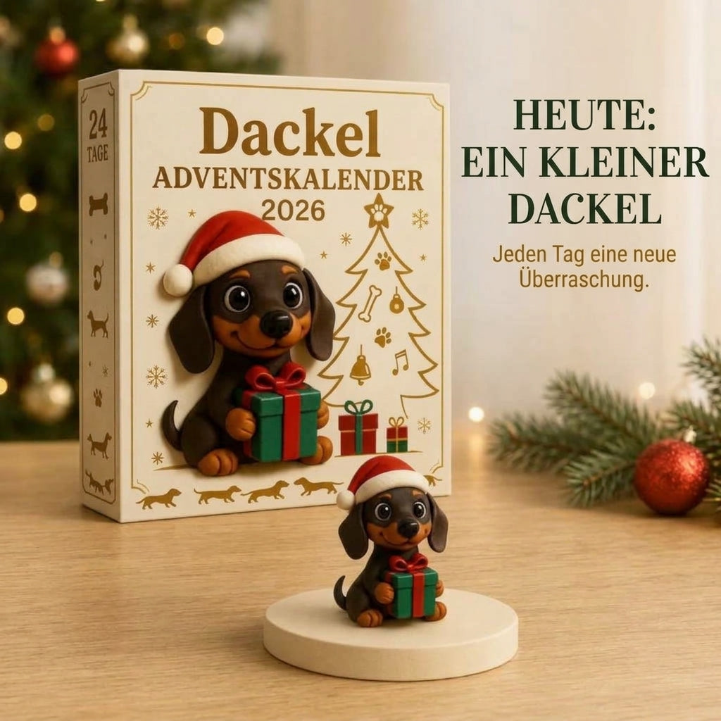 【Letzte Stunde – 50 % Rabatt】🎁2026 Dackel-Adventskalender – Überraschungsbox💕🐶