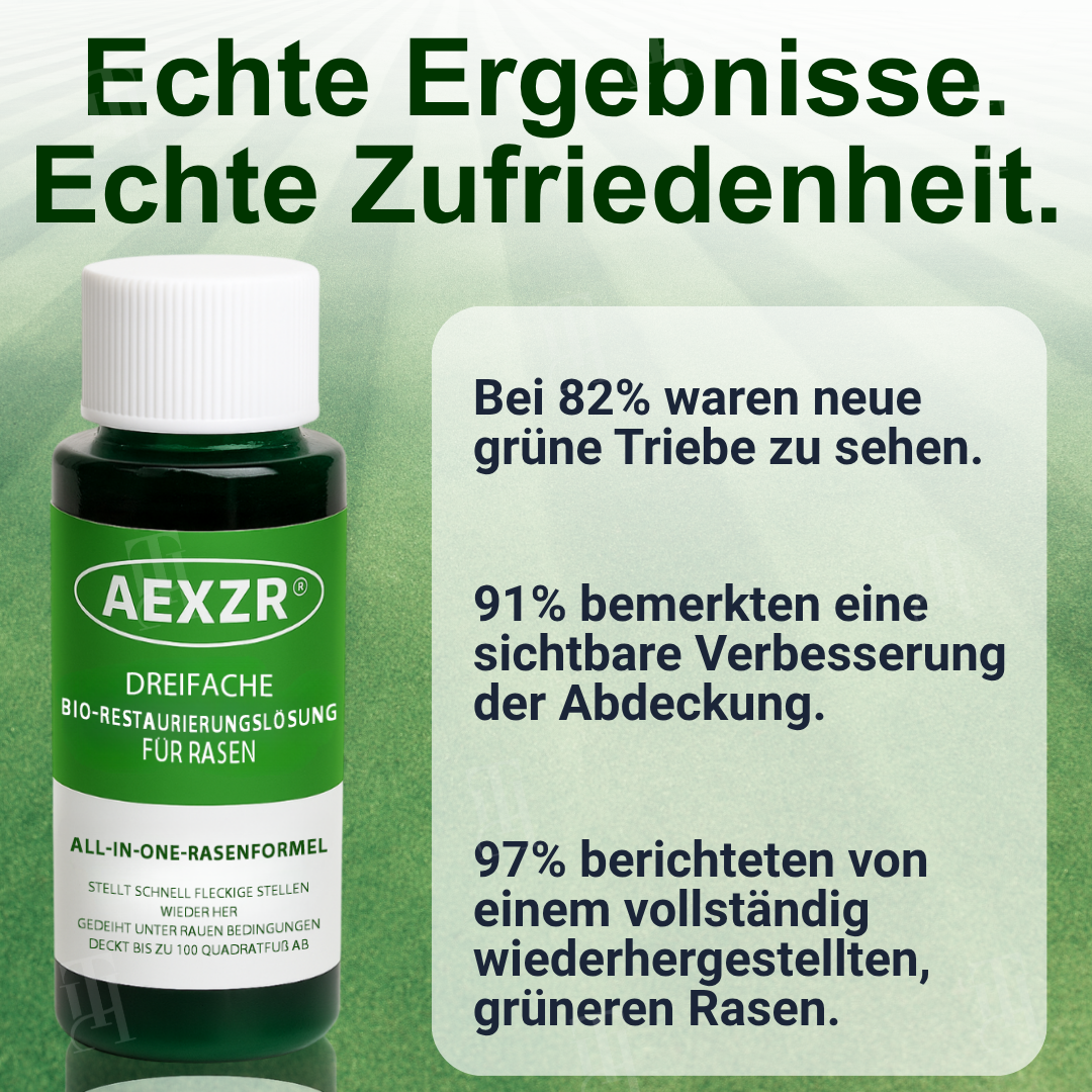 🌟 Offizieller Shop | AEXZR® Dreifache Bio-Restaurierungslösung für Rasen