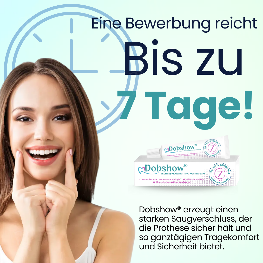 Dobshow® 7-Tage-Thermoplastischer Klebstoff 🛡️ Wasserdicht Individuell anpassbar | Dobshow® Thermoplastischer Prothesenklebstoff