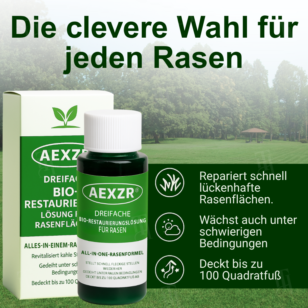 🌟 Offizieller Shop | AEXZR® Dreifache Bio-Restaurierungslösung für Rasen
