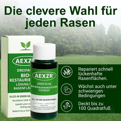 🌟 Offizieller Shop | AEXZR® Dreifache Bio-Restaurierungslösung für Rasen