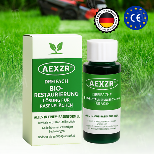 🌟 Offizieller Shop | AEXZR® Dreifache Bio-Restaurierungslösung für Rasen