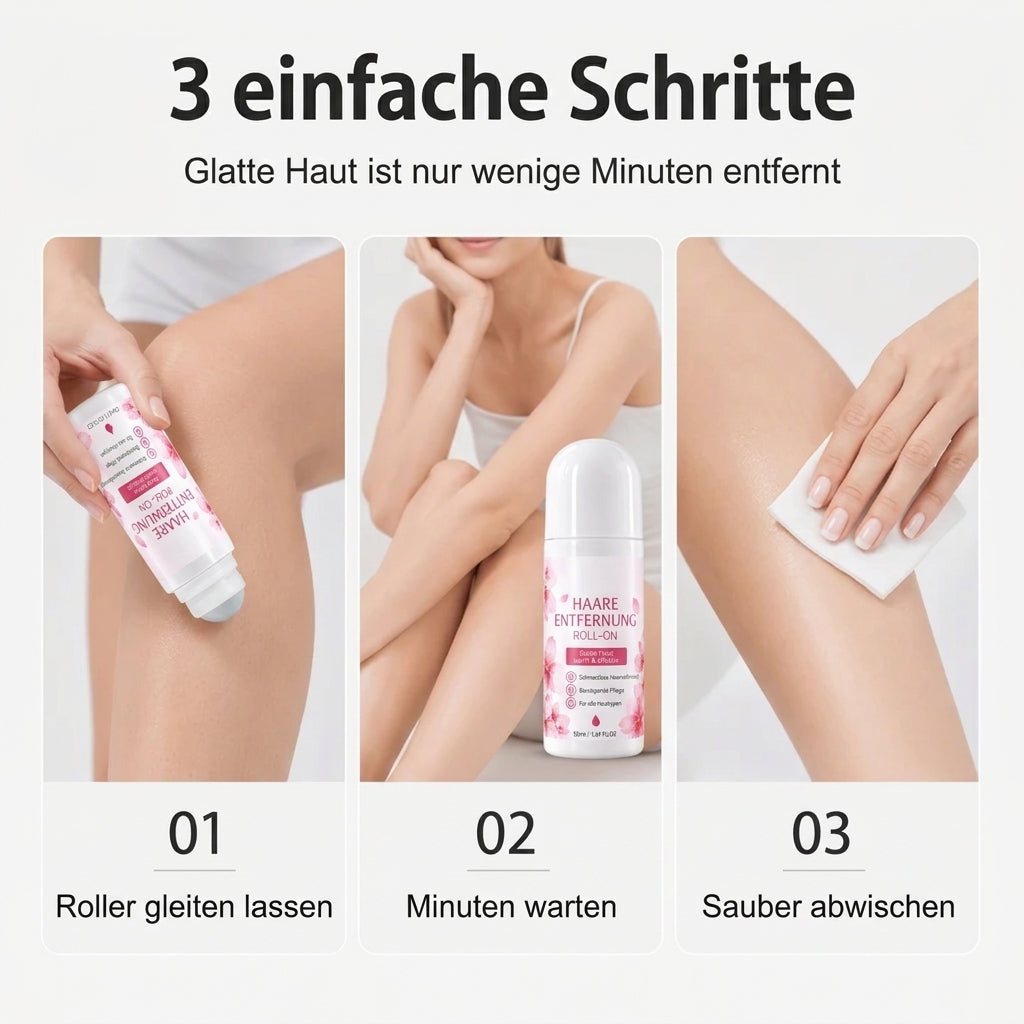 Sanfte, glatte Haarentfernung am Körper mit Roll-on