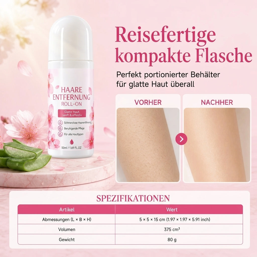 Sanfte, glatte Haarentfernung am Körper mit Roll-on