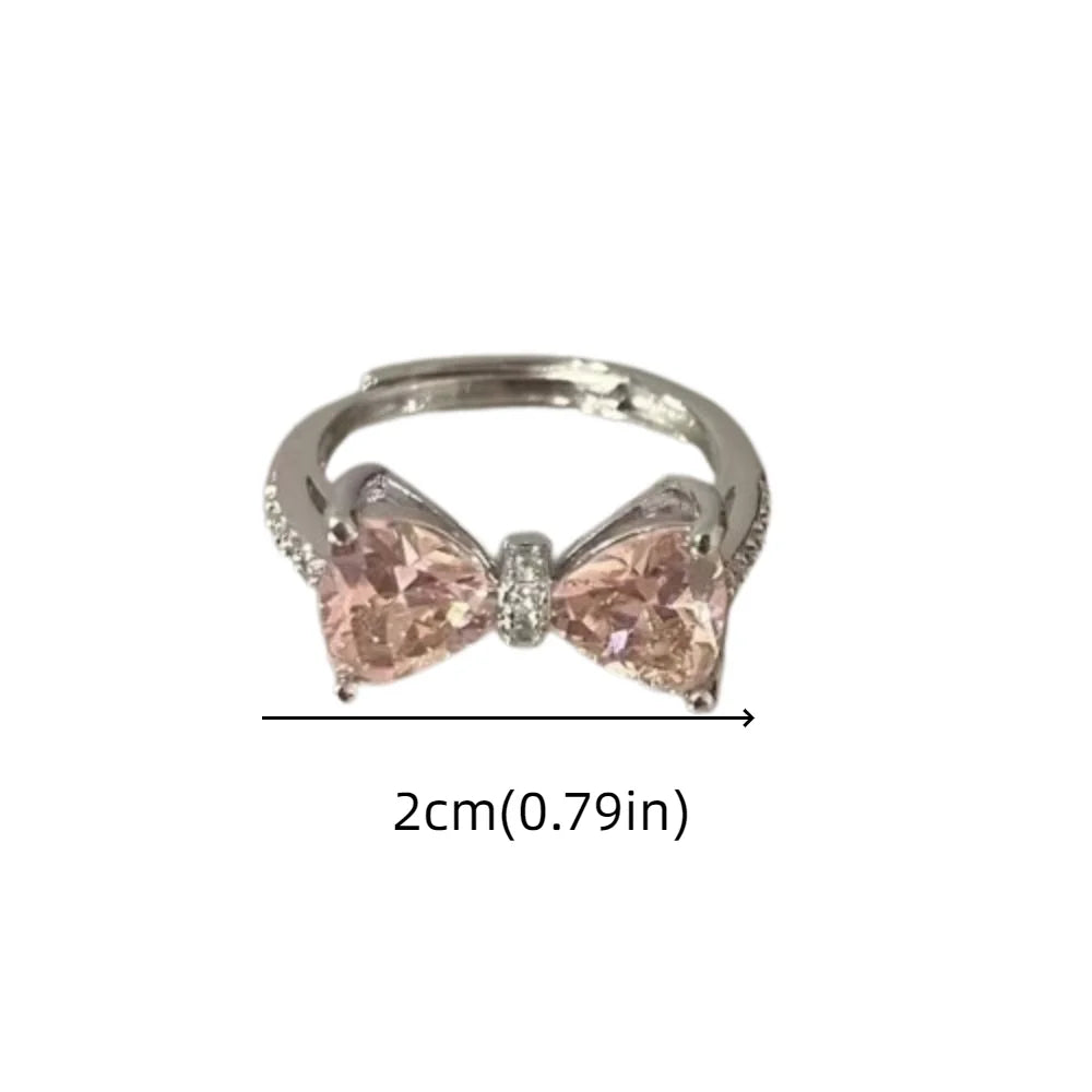 CZTICLE® Modischer, verstellbarer Ring mit Schleife
