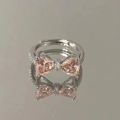 CZTICLE® Modischer, verstellbarer Ring mit Schleife