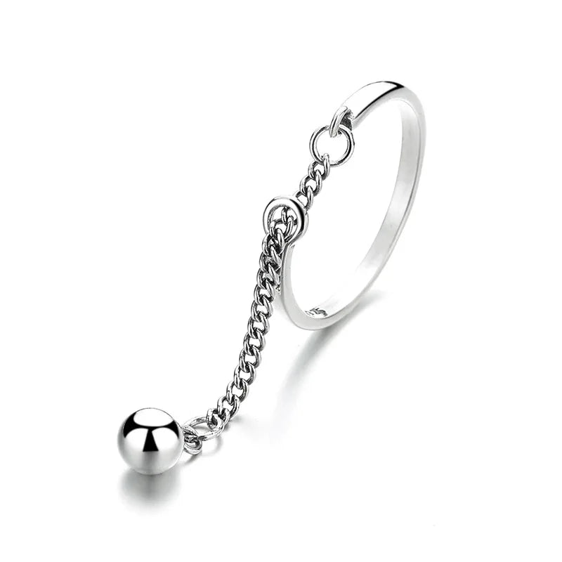 CZTICLE® Adjustable simple fashion chain tassel ring