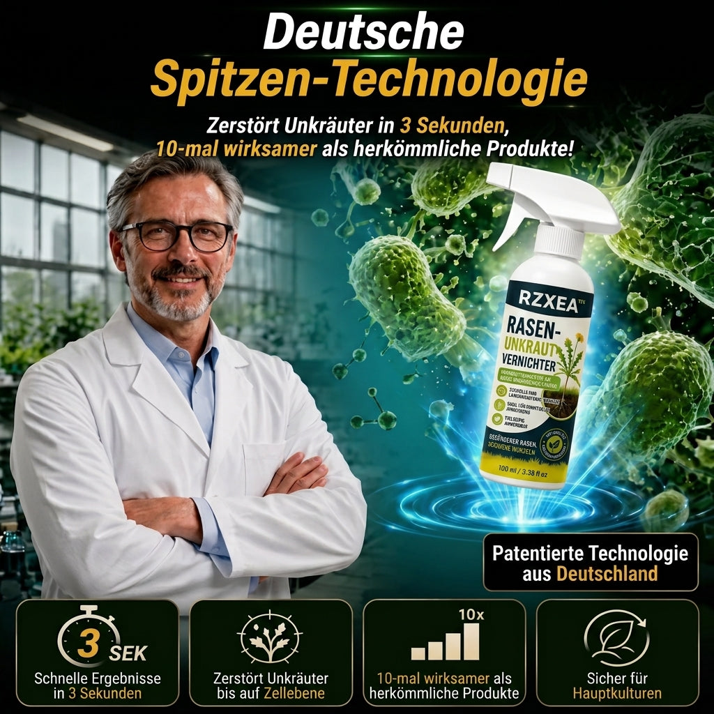 🏆 Neues Upgrade | RZXEA™ – Schnell wirkendes, natürliches Sprühmittel gegen Unkraut und Gras im Rasen