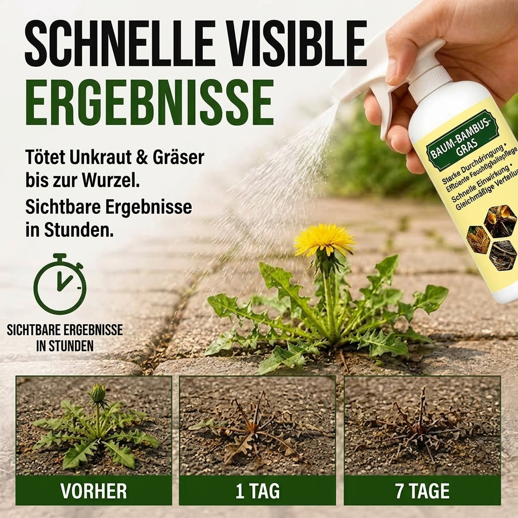 🌟 Offizieller Shop| RZXEA™ Schnell wirkendes natürliches Unkraut- und Grasvernichtungsspray