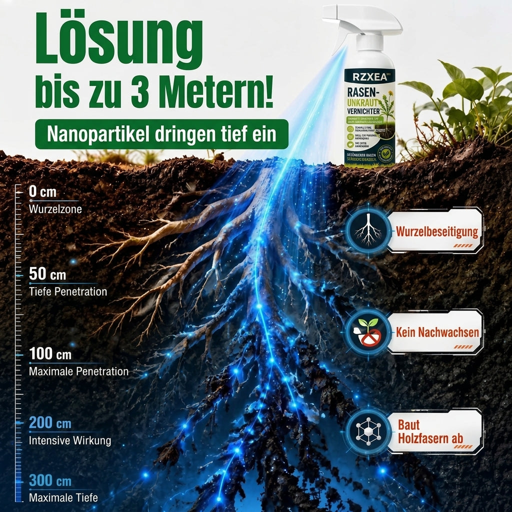 🏆 Neues Upgrade | RZXEA™ – Schnell wirkendes, natürliches Sprühmittel gegen Unkraut und Gras im Rasen
