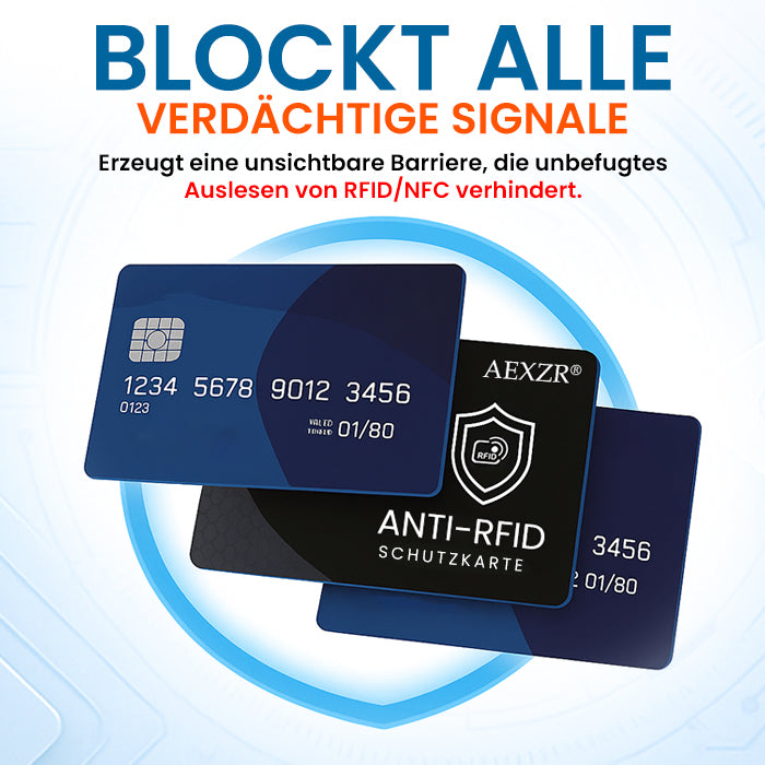 🌟 Offizieller Shop | AEXZR® Anti-RFID-Schutzkarte
