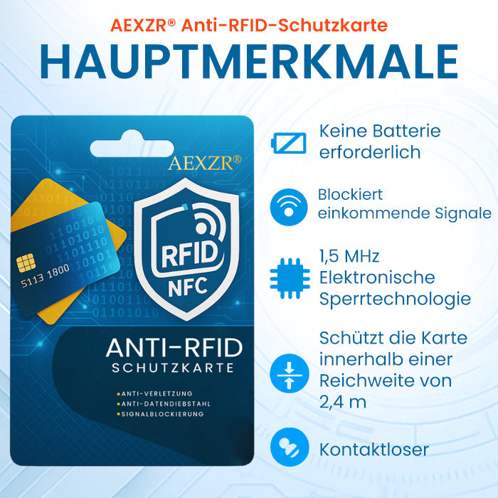 🌟 Offizieller Shop | AEXZR® Anti-RFID-Schutzkarte