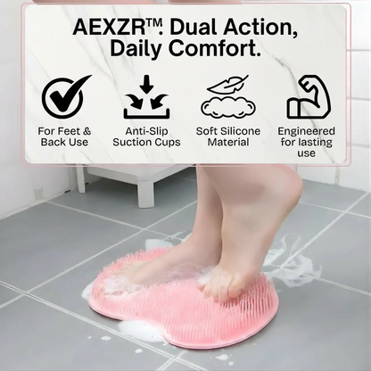 AEXZR® Duschpad für doppelte Verwendung: Peeling und Massage